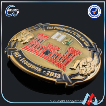 (bb-27)custom gold belt buckle with logo
